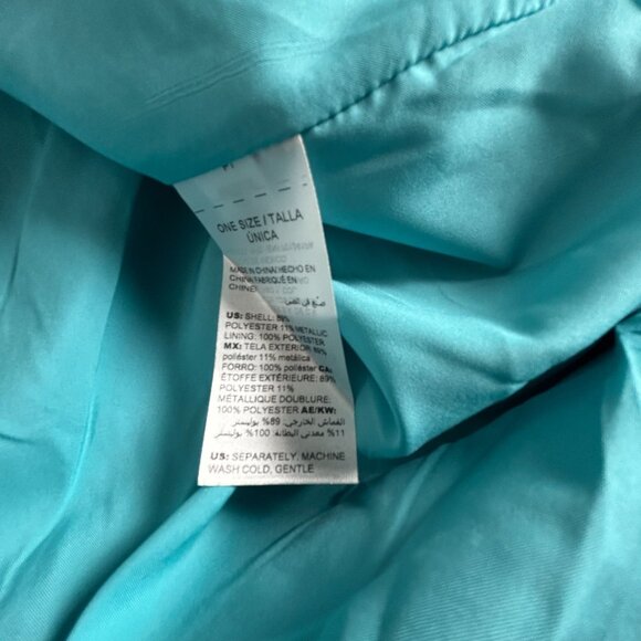 Chico’s Women's Turquoise Multicolor Mosaic Printed Topper Jacket Size 00 New - Picture 5 of 8